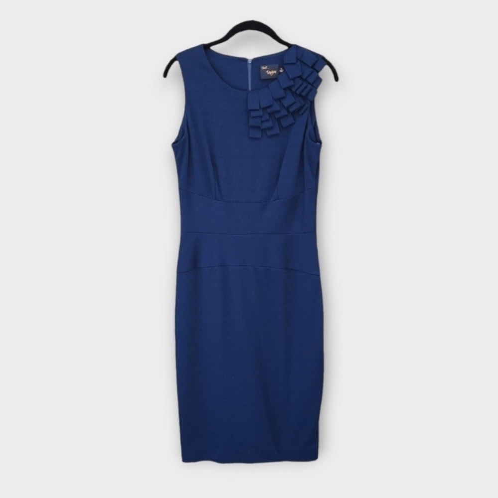 Just... Taylor Dress Women's Size 8 Blue Ruffle Dress